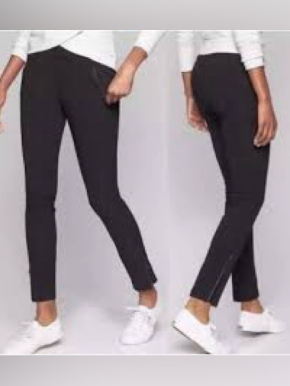 Athleta Wander Stash Skinny Pants Black Size 4 Trek Tech 6 Pocket Travel